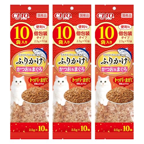 CIAO (チャオ) ふりかけ かつお＆まぐろ 2.5g×10袋 3個セット 送料無料