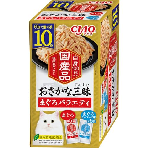 CIAO (チャオ) おさかな三昧 まぐろバラエティ 60g×10袋 送料無料