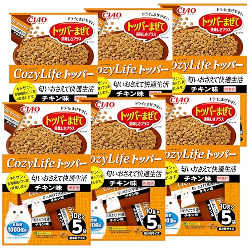 チャオ (CIAO) Cozy Life トッパー チキン味 10g×5袋 6個セット チキン 猫 送料無料...