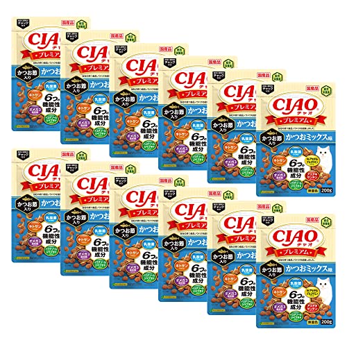 チャオ (CIAO) プレミアム かつお節入り かつおミックス味 200g 12個セット 送料無料