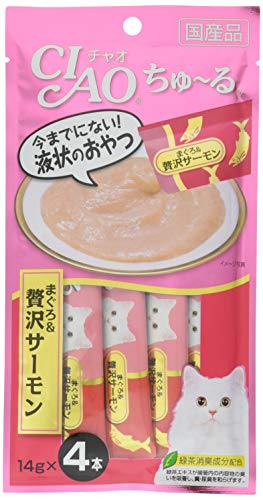 チャオ (CIAO) ちゅ~る まぐろ&贅沢サーモン 4本 6個セット 送料無料
