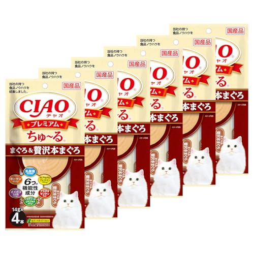 チャオ (CIAO) プレミアムちゅ〜る まぐろ＆贅沢本まぐろ 4本 6個セット 送料無料