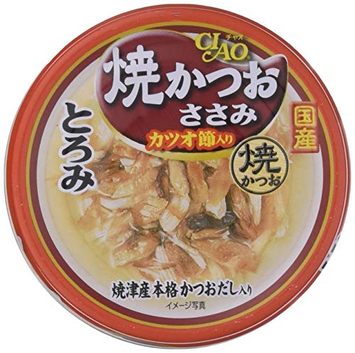チャオ(CIAO)とろみ焼きかつお・ささみカツオ節入り80g24個セット 送料無料