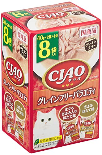 CIAO (チャオ) CIAOパウチ グレインフリーバラエティ 40g×8袋 2個セット 送料無料