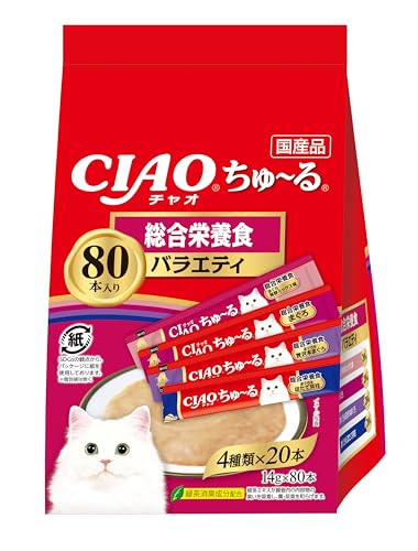チャオ (CIAO) ちゅ~る 総合栄養食バラエティ 80本 猫用おやつ 送料無料