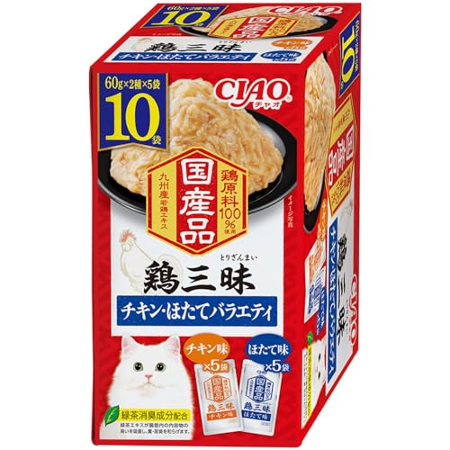 CIAO (チャオ) 鶏三昧 チキン・ほたてバラエティ 60g×10袋 送料無料