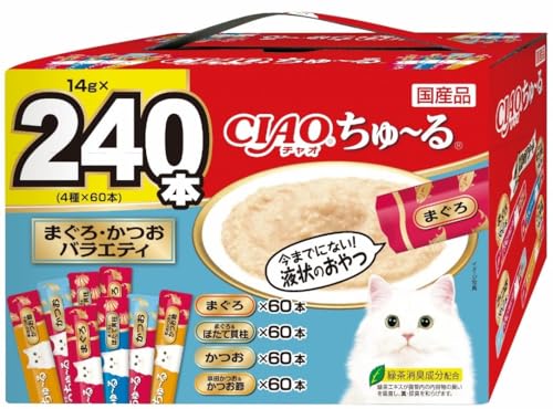チャオ (CIAO) ちゅ~る まぐろ・かつおバラエティ 14g×240本 猫用おやつ 送料無料