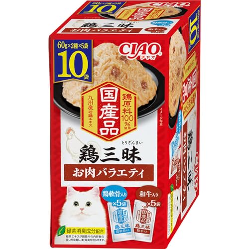 CIAO (チャオ) 鶏三昧 お肉バラエティ 60g×10袋 送料無料