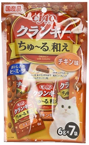 CIAO (チャオ) クランキーちゅ~る和え チキン味 6g×7袋 6個セット 送料無料