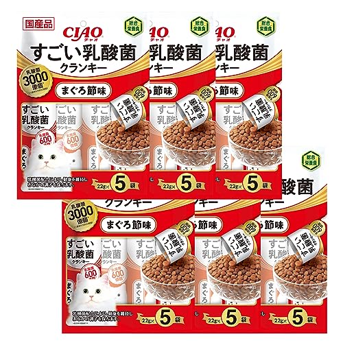 チャオ(CIAO)すごい乳酸菌クランキーまぐろ節味22g×5袋6個セット 送料無料