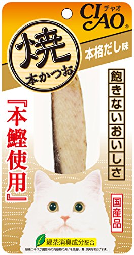 チャオ (CIAO) 猫用おやつ 焼本かつお 本格だし味 1本入×6個 (まとめ買い) 送料無料