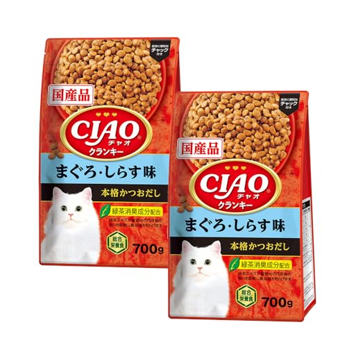 CIAO (チャオ) CIAOクランキー まぐろ・しらす味 本格かつおだし 700g 2個セット 送料無料