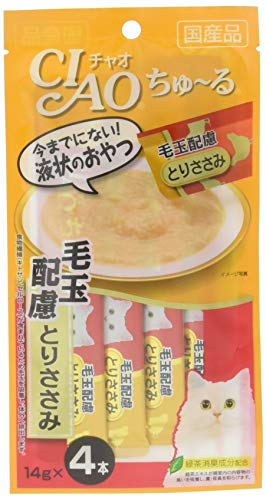 チャオ(CIAO)ちゅ〜る毛玉配慮とりささみ4本6個セット 送料無料