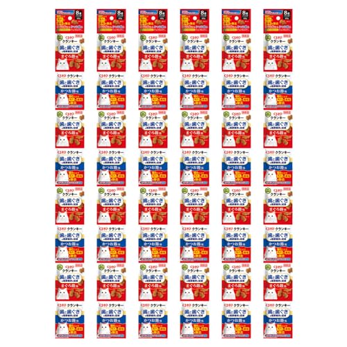 チャオ(CIAO)クランキー歯と歯ぐきの健康に配慮まぐろ節味＆かつお節味8連パック6個セット 送料無 ...