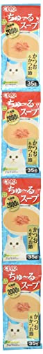 チャオ (CIAO) ちゅ~るスープ かつお&かつお節 35g×4袋 6個セット 送料無料