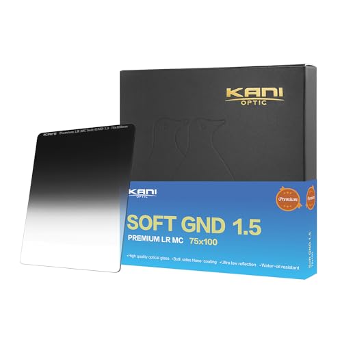 KANI 75mm幅 角型フィルター ハーフNDフィルター Premium LR MC Soft GND 1.5 75×100mm 減光 送料無料