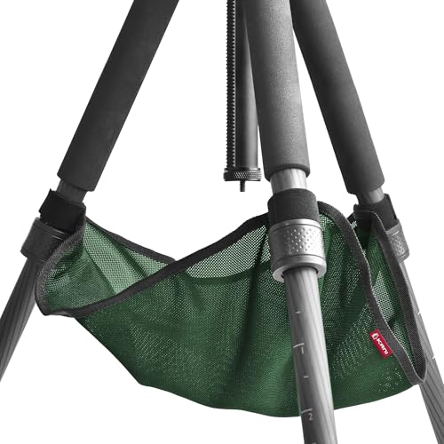 KANI 三脚アクセサリ ストーンバッグ メッシュ グリーン 大型・中型三脚用 脚ロック箇所吊下方式 ベルクロ固定式 緑色 ポリエステル 送料無料