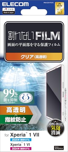 エレコム Xperia 1 VII/Xperia 1 VI フィルム 指紋防止 光沢 気泡レス クリア PM-X251FLFG 送料無料