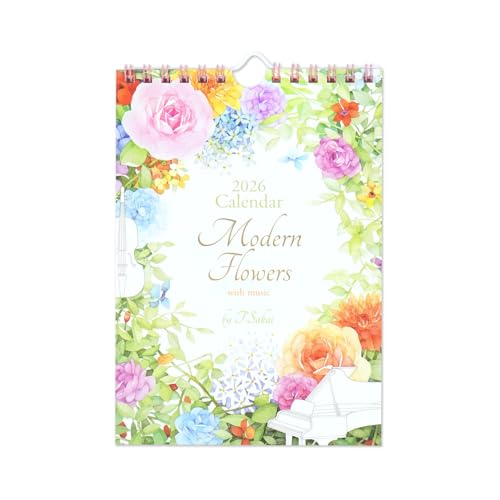 フロンティア 2026年 カレンダー 壁掛け モダンフラワー S CAL-211 送料無料