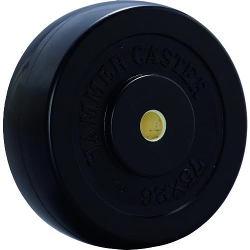 ハンマーキャスター(Hammer Caster) S型 用 ゴム一体車輪 樹脂ブッシュ入り 75mm ...