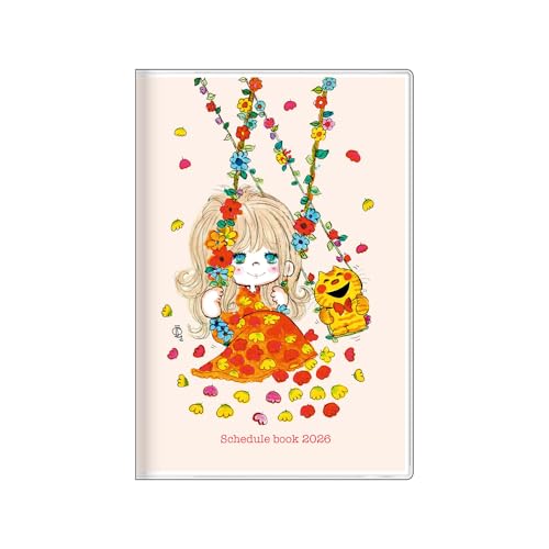 サンスター文具(Sun-Star Stationery) 水森亜土 グッズ キャラクター手帳 2026年 月間B7 オレンジ S2959 送料無料