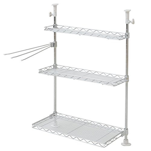 山善(YAMAZEN) シンク上突っ張りキッチンラック(幅45) クロムシルバーTKRO-453* 送料無料