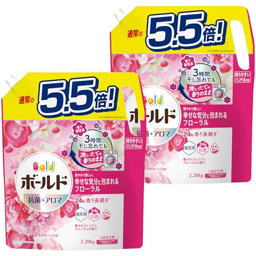 ボールド 【まとめ買い】[大容量] 洗濯洗剤 液体 プレミアムブロッサム 詰め替え 2200g×2袋 送料無料...