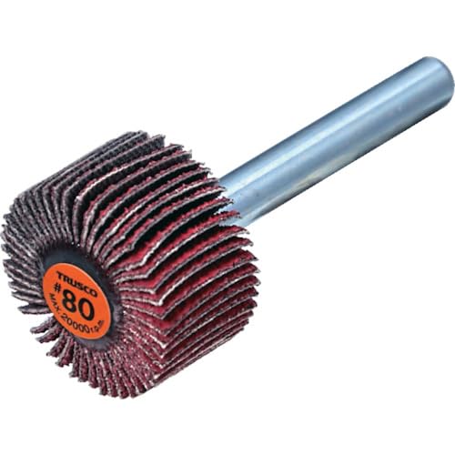 TRUSCO セラミックフラップホイール 軸径6mm ＃80 外径25×幅15×軸長40 （5個入） TCF2515-CE-80 送料無料