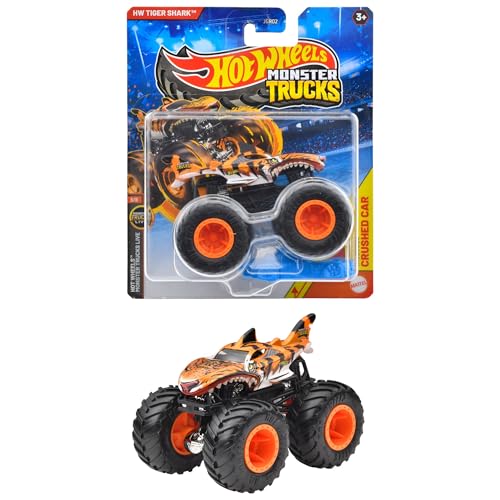 ホットウィール(Hot Wheels) モンスタートラック 1:64 タイガー・シャーク 乗り物おもちゃ ミニカー 3歳から オレンジ 送料無料