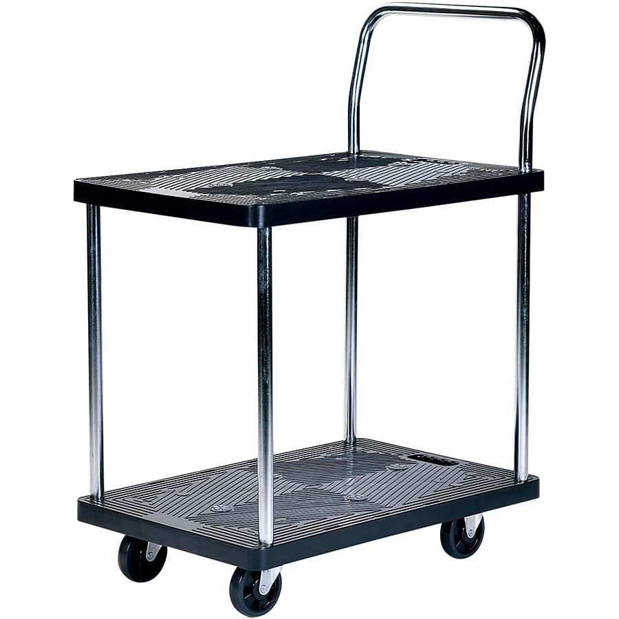 【静音】 樹脂製台車 2段 W450×L700×H860mm 150キロ積載 送料無料