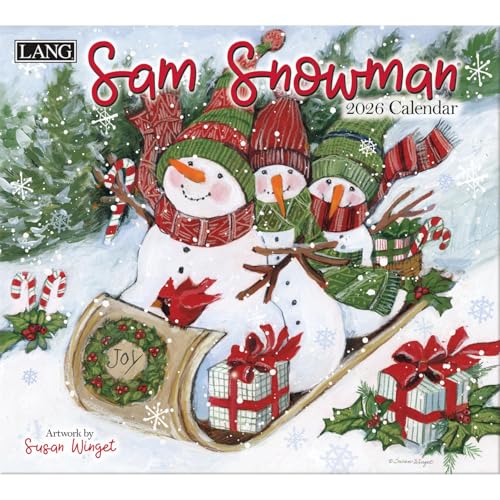 LANG SAM SNOWMAN 2026 �ɳݤ��������� Wall Calendar ����ꥫ�� ����̵��