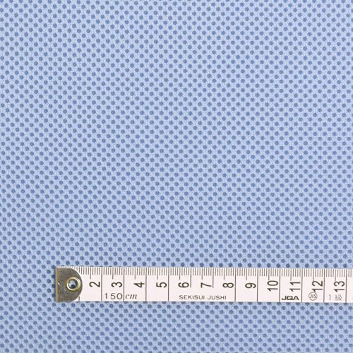 COLORFUL TEXTILE MARKET ダブルラッセル・水色 ポリエステルメッシュ生地 132cmx100cm D0001910 送料無料