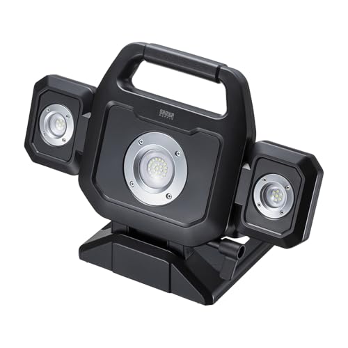 サンワサプライ 高輝度LED投光器（充電式） LED-FL1BK 送料無料