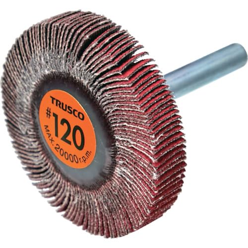 TRUSCO セラミックフラップホイール 軸径6mm ＃120 外径50×幅10×軸長40 （5個入） TCF5010-CE-120 送料..