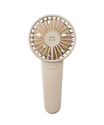 BRUNO ブルーノ 携帯扇風機 ハンディファン ダブルフルールファン Type-C充電 風量 4段階 ストラップ付 グレージュ BDE 送料無料