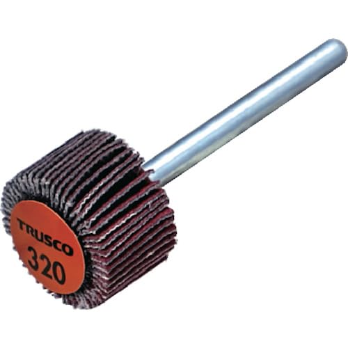 TRUSCO セラミックフラップホイール 軸径3mm ＃320 外径15×幅10×軸長30 （10個入） TCF1510-CE-320 送..