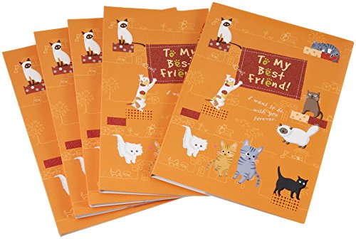 ナカバヤシ ポケットアルバム5冊組 キャット&ドッグ レッド 5PL-270-30-R 送料無料