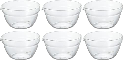 6個セットクリア/200mL/なし・Size:200mLPatternName:6個セット・パッケージ個数:1・サイズ(約):幅11.3×奥行10.5×高さ6.0cm、口径/10.5cm、実用容量:200ml・本体重量(約):1個/100g・素材・材質:耐熱ガラス 「HARIO Glass (R)」(※「HARIO Glass (R)」は天然素材を用いて、国内工場で生産したHARIOの耐熱ガラスのこと)・電子レンジ:使用可・食器洗い乾燥機:使用可調理やお菓子作りに便利な注ぎ口の付いた片口ボール 混ぜる・注ぐだけでなく、電子レンジでの下ごしらえも可能 電子レンジ・食器洗い乾燥機OK