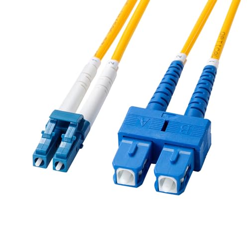 サンワサプライ 補強メガネ型光ファイバケーブル（シングルモード、LC×2-SC×2、2m） HKB-HLCSC1-02 送..