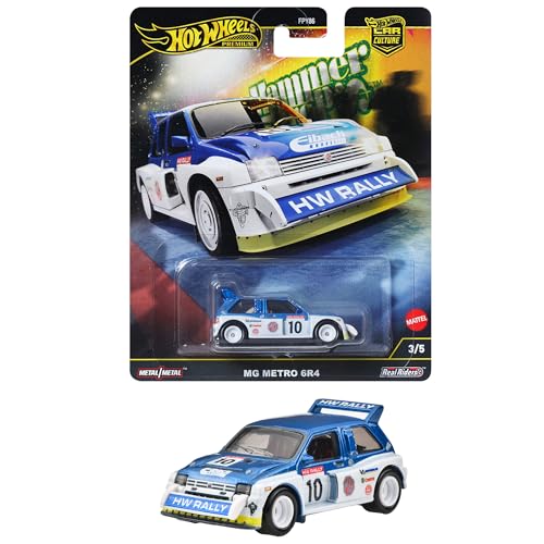 乐天商城 - ホットウィール(Hot Wheels) カーカルチャー ハンマードロップ MG メトロ 6R4 乗り物おもちゃ ミニカー 3歳から ブル 送料無料