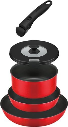 乐天商城 - サーモス デュラブルシリーズ 取っ手のとれるフライパン5点セットCA ガス火専用 ブライトレッド KSC-5A BTR 送料無料