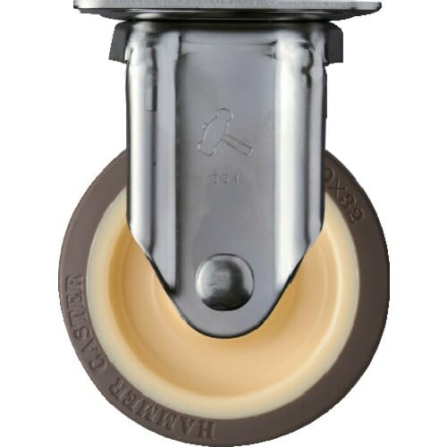 乐天商城 - ハンマーキャスター(Hammer Caster) オールステンレス固定式 キャスター ウレタン車 ローラーベアリング入 100mm 32 送料無料