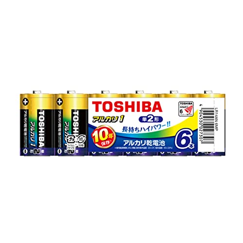 東芝(TOSHIBA) アルカリ乾電池 単2形 6本入 1.5V 使用推奨期限10年 液漏れ防止構造 アルカリ1 まとめパック LR14 送料無料