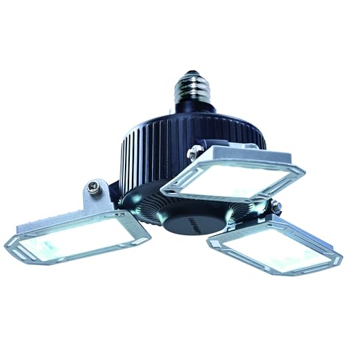 山善(YAMAZEN) LED ガレージライト ペンダントライト 角度調節130度 48W 5000lm 6500K 屋内用 省エネ 取 送料無料