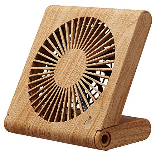 ドウシシャ 卓上扇風機 スリムコンパクトファン 3電源(AC USB 乾電池) 風量3段階 静音 ピエリア ナチュ..