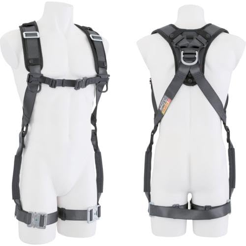 タジマ 新規格安全帯 ハオルハーネスHS フリーサイズ 黒 130kg用 A4HSF-BK 腰道具を付けたまま脱ぎ着し..