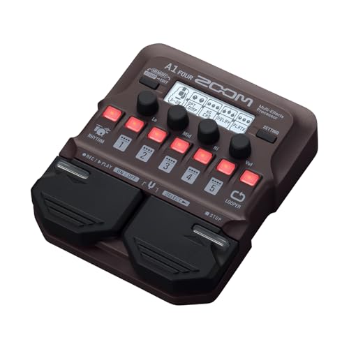A1 FOUR-/-/A1 FOUR・Style:A1 FOUR・パッケージ個数:1・?各楽器固有のボディ鳴りを再現する、15種類のアコースティック・リモデリング 楽器用クリップマイクを接続できる、マイクアダプタ（MAA-1）付属 80種類以上のアコースティック楽器用エフェクト（A1 FOUR:82 / A1X FOUR:90） トランペット、サックス、ハーモニカ、バイオリン、それぞれに専用チューニングされた7バンドEQ、オートワウ、デチューンコーラス・?ハウリングを抑えるアンチフィードバック・エフェクト 最大5エフェクトを同時使用でき、接続順も自由に並び替え可能 PC／Mac用アプリ「Guitar Lab」から、追加のエフェクト／パッチメモリーを配信・?50種類のエフェクトパッチをメモリー可能（ファクトリー／ユーザー兼用） ボリューム、ピッチ、ワウなど、楽器を弾きながらエフェクトをリアルタイムにコントロールできるエクスプレッションペダル搭載（A1X FOURのみ） 楽器ケースのポケットに収まる、軽量コンパクトデザイン・?単3アルカリ電池×4本で、18時間の連続商品紹介 ZOOM A1 FOURは、アコースティック楽器の魅力を引き出す多機能マルチエフェクター。サックス、トランペット、バイオリン、ハーモニカ、ウッドベース、アコースティックギターなど幅広く対応。軽量コンパクト設計で持ち運びも簡単。電池駆動対応で屋外演奏やライブにも最適。自然な音色と多彩なエフェクトでプロ品質のサウンドを実現。【国内正規品/メーカー3年】につき、安心して長くお使いいただけます。 ご注意（免責）＞必ずお読みください ★掲載の商品は店頭や他のECサイトでも並行して販売しております。在庫情報の更新には最大限の努力をしておりますが、ご注文が完了しましても売り切れでご用意できない場合がございます。その際はご注文をキャンセルさせていただきますので、予めご了承くださいませ。