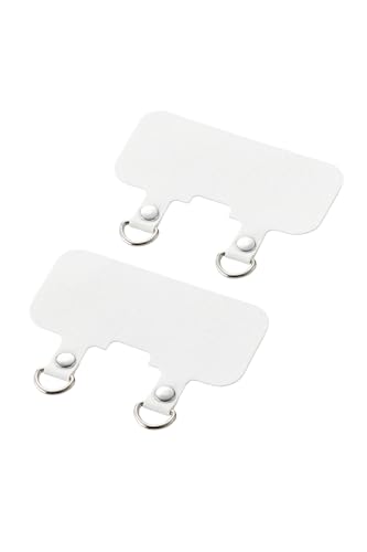 乐天商城 - エレコム スマホ ストラップ ストラップホルダー 2口タイプ 2枚入り 耐久力UP 耐荷重5kg ファブリック 白 ホワイト P-STH 送料無料