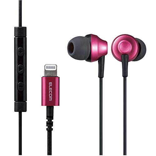 Audio - エレコム ステレオイヤホン カナル型 Lightning ライトニング マイク付 Fast Music LFS12C φ10.0mm 高 送料無料