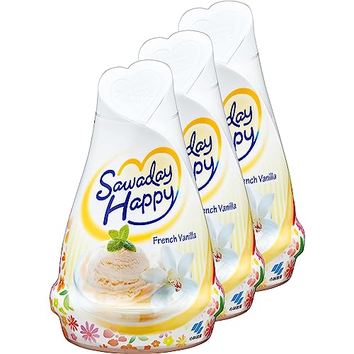 サワデーハッピー 【まとめ買い】 消臭芳香剤 部屋用 フレンチバニラの香り 120g×3個 送料無料